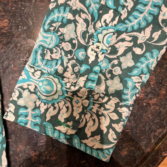 Talbots Patterned Button Front Blouse - Picture 3 of 5